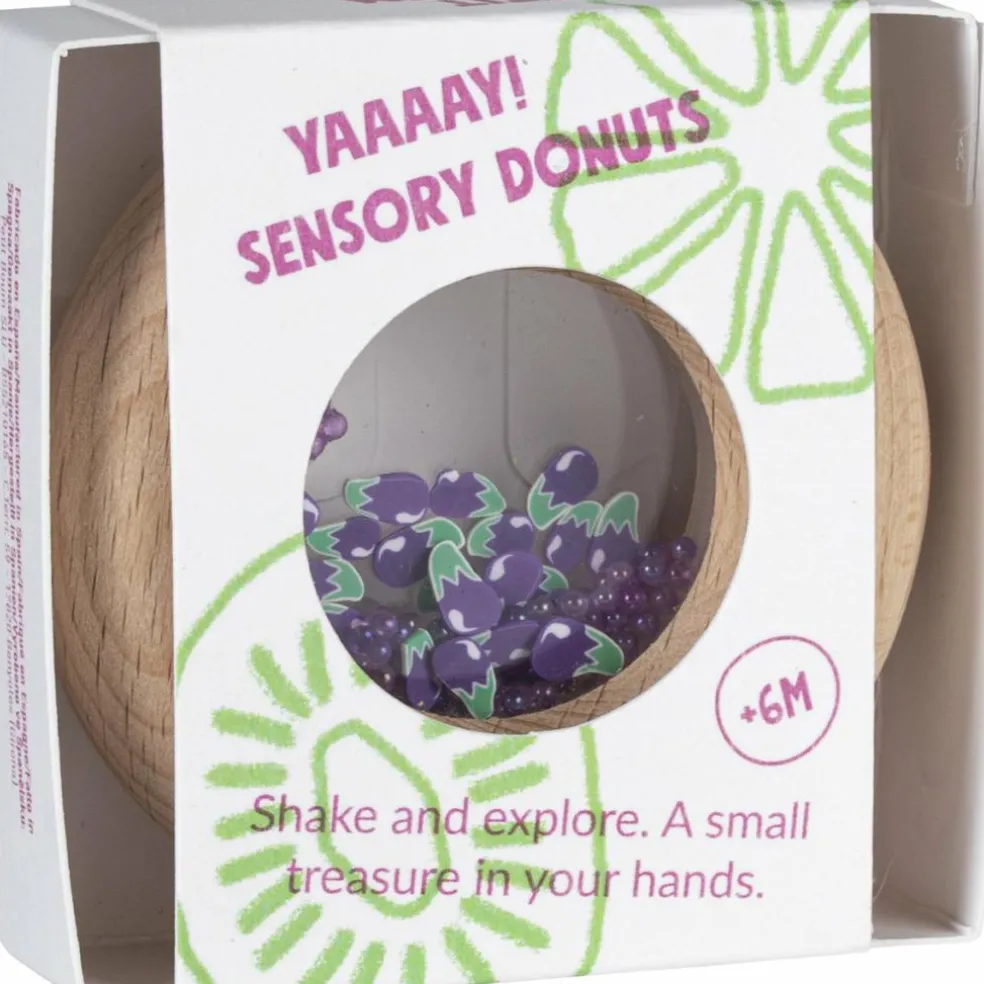 Hochet sensoriel Sensory Donut aubergines
