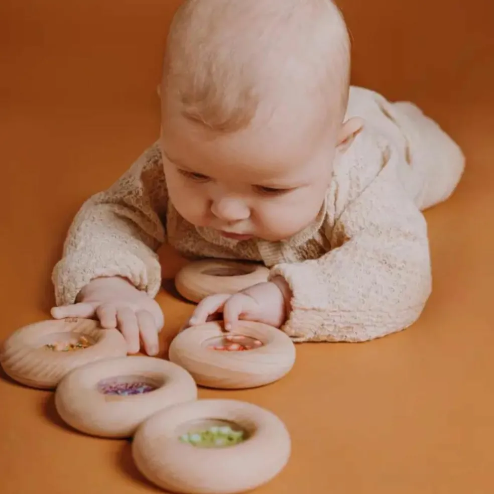 Hochet sensoriel Sensory Donut aubergines