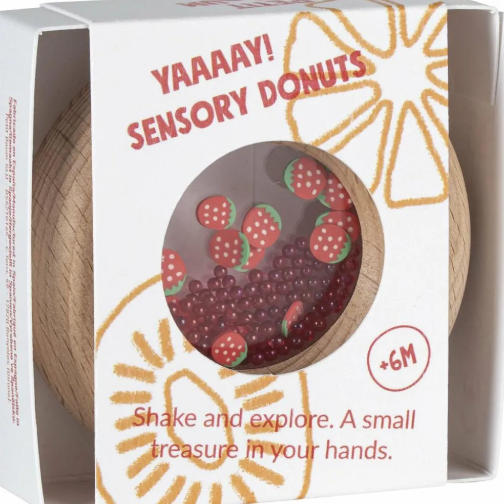 Hochet sensoriel Sensory Donut fraises