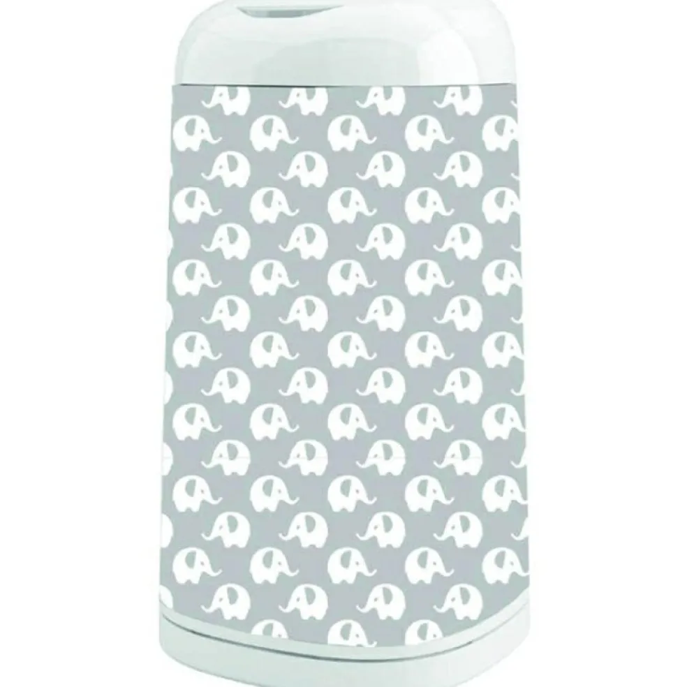 Housse décorative poubelle Dress Up Eléphants gris