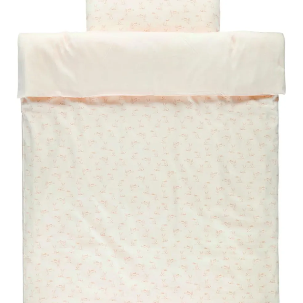 Housse de couette + taie d'oreiller Rosy Rabbit (100 x 140 cm)