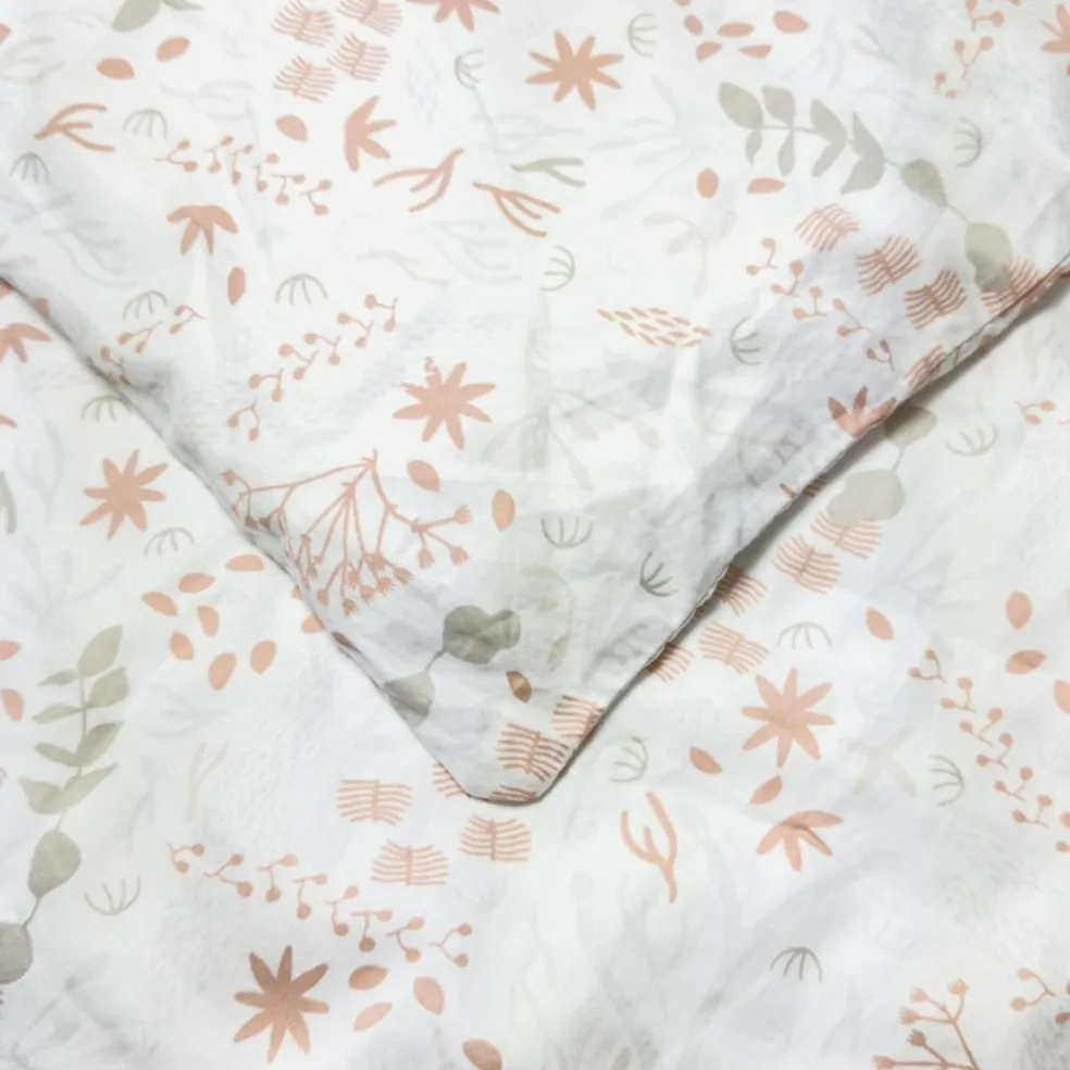 Housse de couette en coton bio Yukari Peach (100 x 140 cm)