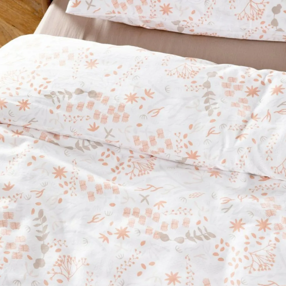 Housse de couette en coton bio Yukari Peach (100 x 140 cm)