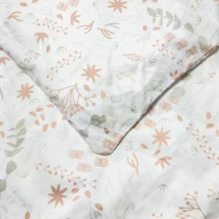 Housse de couette en coton bio Yukari Peach (75 x 120 cm)