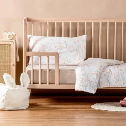Housse de couette en coton bio Yukari Peach (75 x 120 cm)