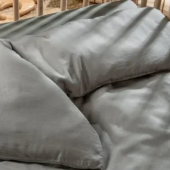 Housse de couette pur coton Gris tourterelle (100 x 140 cm)