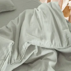 Housse de couette satin de coton bio Tilleul (100 x 140 cm)