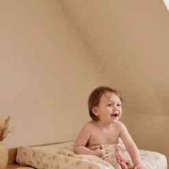Housse de matelas à langer en éponge écrue