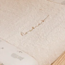 Housse de matelas à langer en éponge écrue