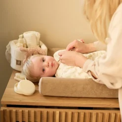 Housse de matelas à langer en éponge Milky Coffee (50 x 70 cm)
