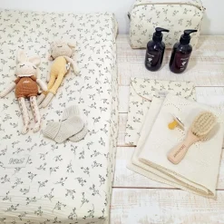 Housse de matelas à langer Olive Bloom (72 x 45 cm)