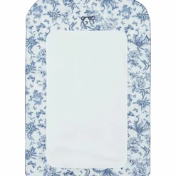 Housse de matelas à langer Toile de Jouy bleu