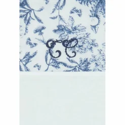 Housse de matelas à langer Toile de Jouy bleu