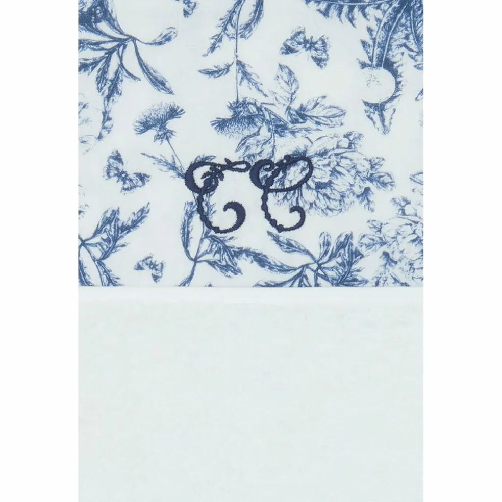 Housse de matelas à langer Toile de Jouy bleu