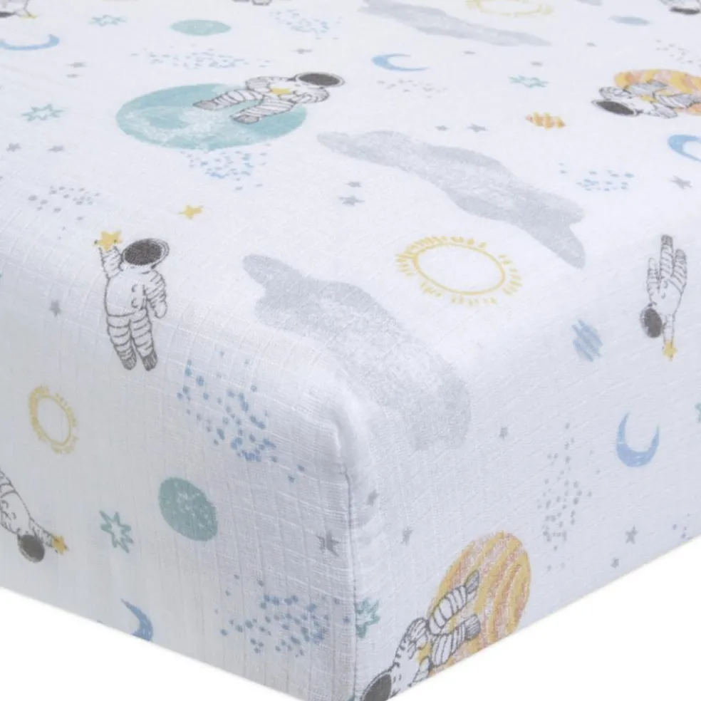 Housse de matelas à langer en coton Space Explorers (84 x 43 cm)