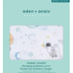 Housse de matelas à langer en coton Space Explorers (84 x 43 cm)