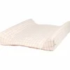Housse de matelas à langer Stories Édition limitée Powder mauve grid