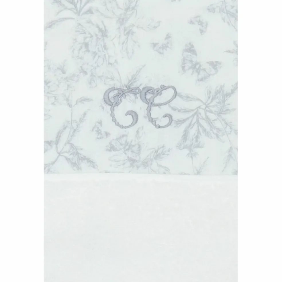 Housse de matelas à langer Toile de Jouy gris