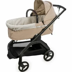 Housse de nacelle avec élastiques + Drap-housse pour nacelle Botton Rayures