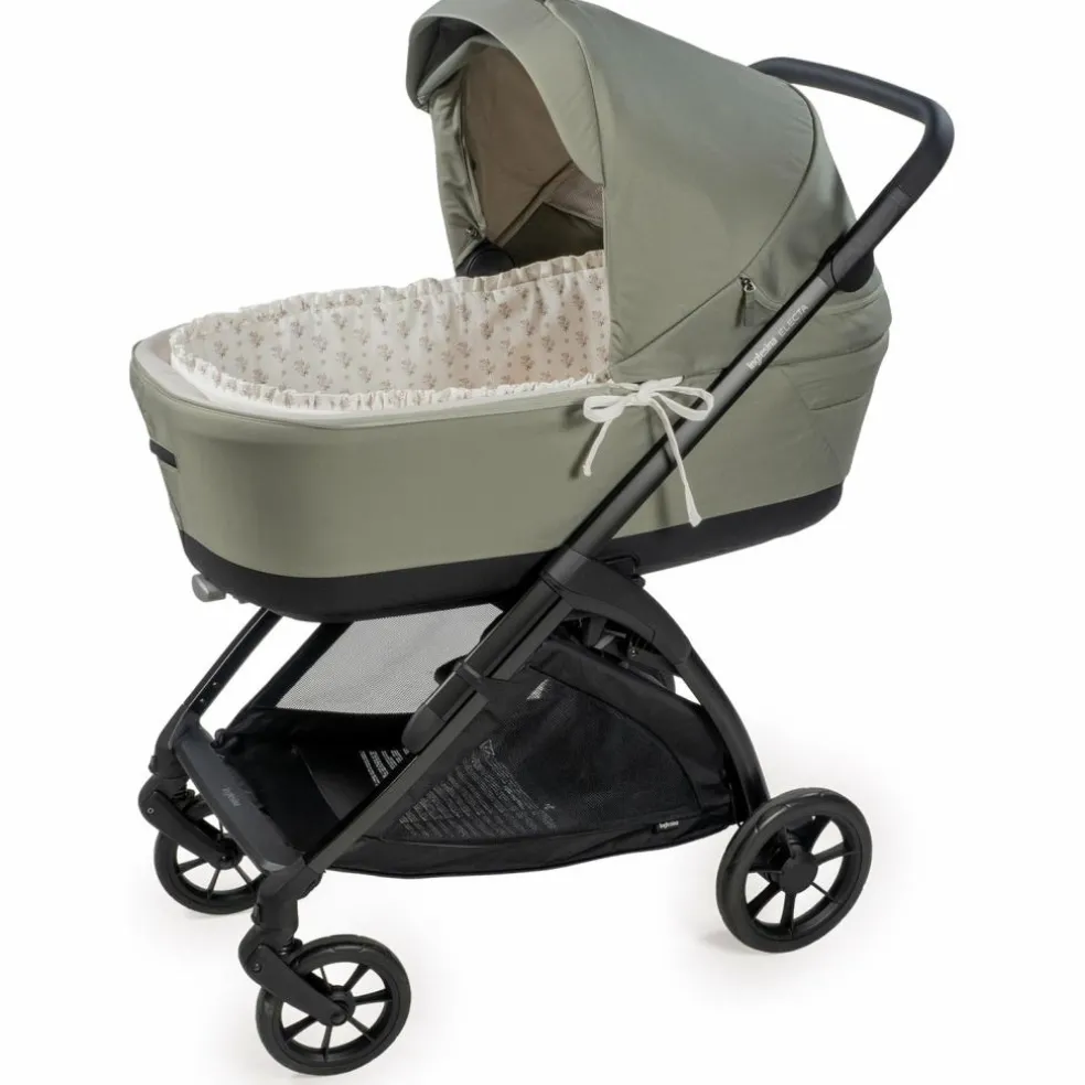 Housse de nacelle avec tiges + Drap-housse pour nacelle Botton Fleurs