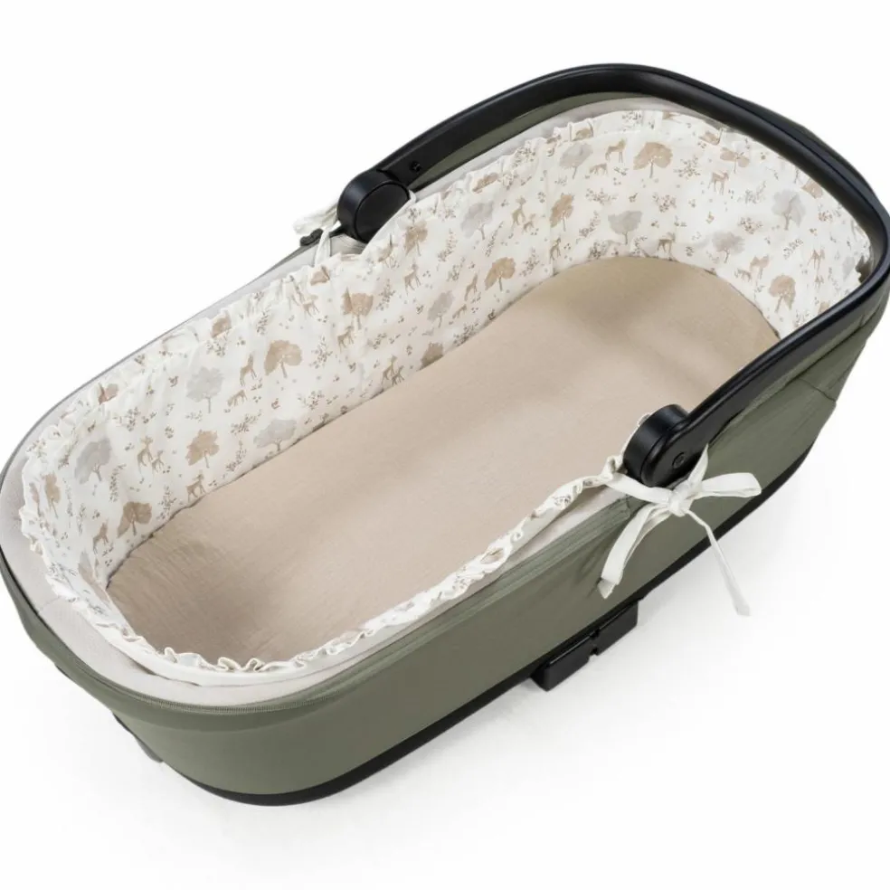 Housse de nacelle avec tiges + Drap-housse pour nacelle Nara