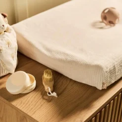 Housse matelas à langer Cloudy Rib Oatmeal (50 x 70 cm)