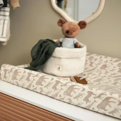 Housse matelas à langer en jersey Animals Nougat (50 x 70 cm)