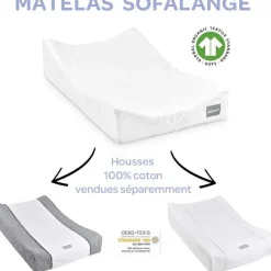 Housse pour matelas à langer Sofalange vieux rose