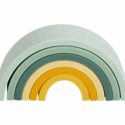 Jeu à empiler arc en ciel vert