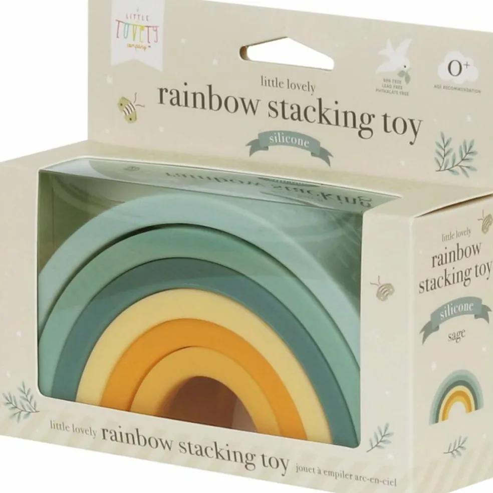 Jeu à empiler arc en ciel vert