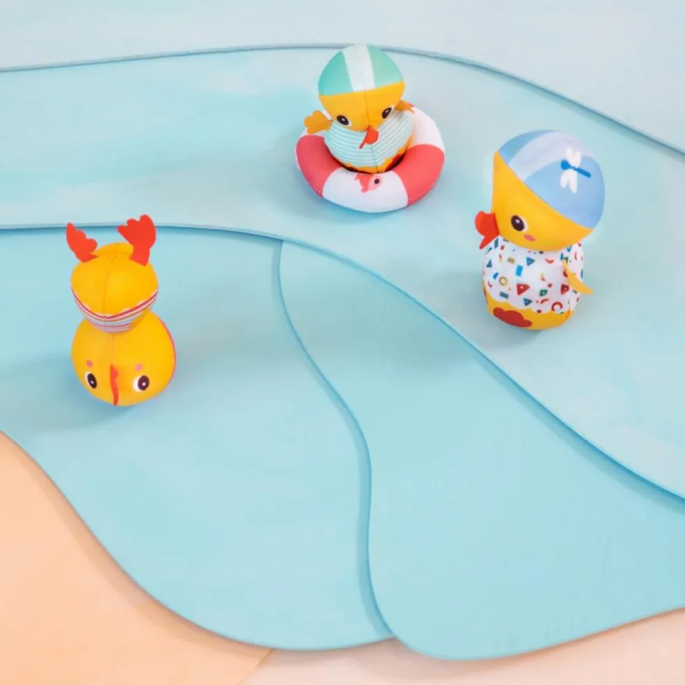 Jeu de bain canards au bord de l'eau (3 pièces)