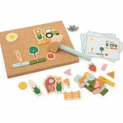 Jeu de clous en bois Ferme