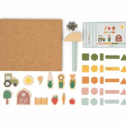Jeu de clous en bois Ferme