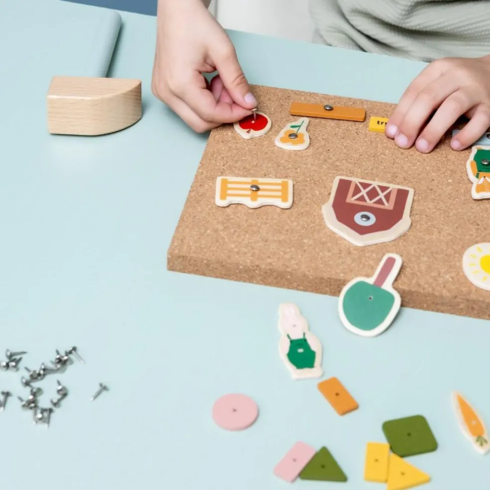 Jeu de clous en bois Ferme
