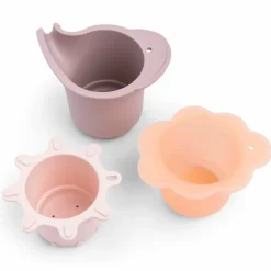 Jeu d'eau lot de 3 gobelets empilables Elphee Rose