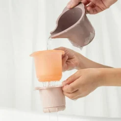 Jeu d'eau lot de 3 gobelets empilables Elphee Rose