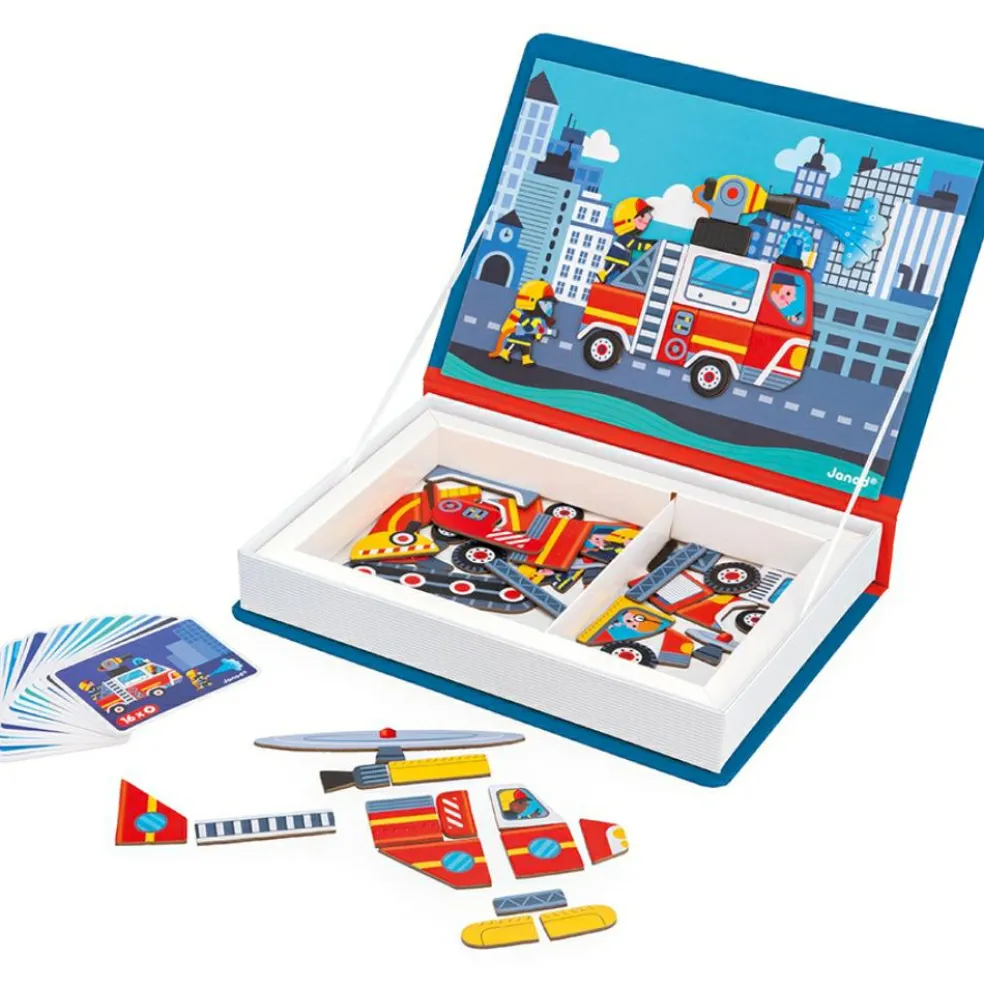 Jeu magnétique Magneti'book Pompiers