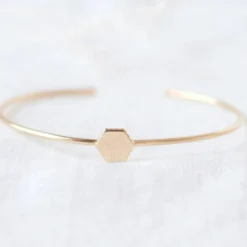 Jonc Henriette en plaqué or jaune (personnalisable)