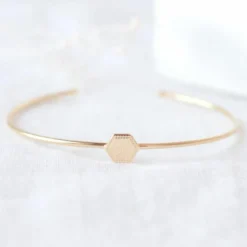 Jonc Henriette en plaqué or jaune (personnalisable)