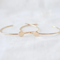 Jonc Madeleine en plaqué or jaune (personnalisable)