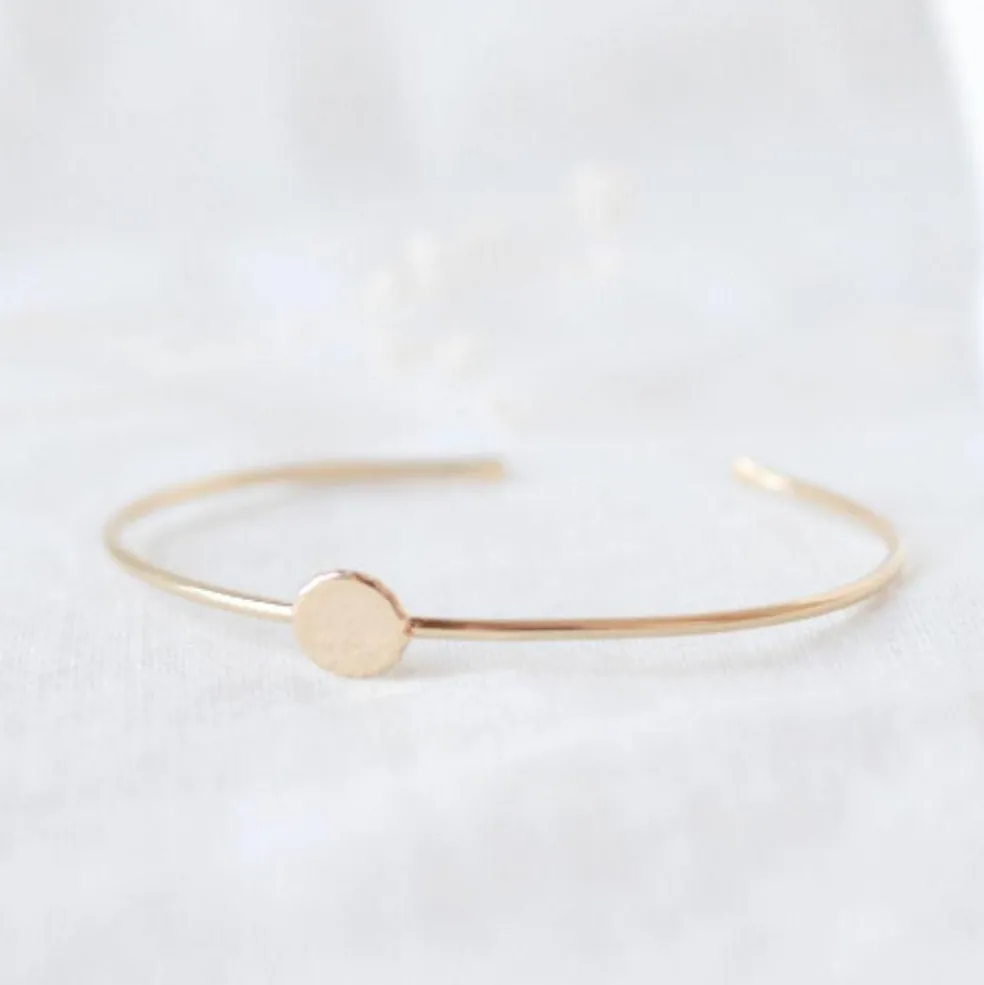 Jonc Madeleine en plaqué or jaune (personnalisable)