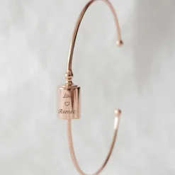 Jonc Mon Petit Poids personnalisable (plaqué or rose)