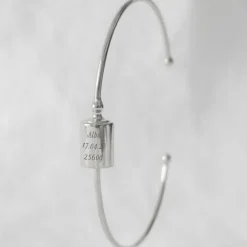 Jonc Mon Petit Poids personnalisable (argent rhodié)