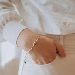 Jonc Mon Petit Poids personnalisable (argent rhodié)