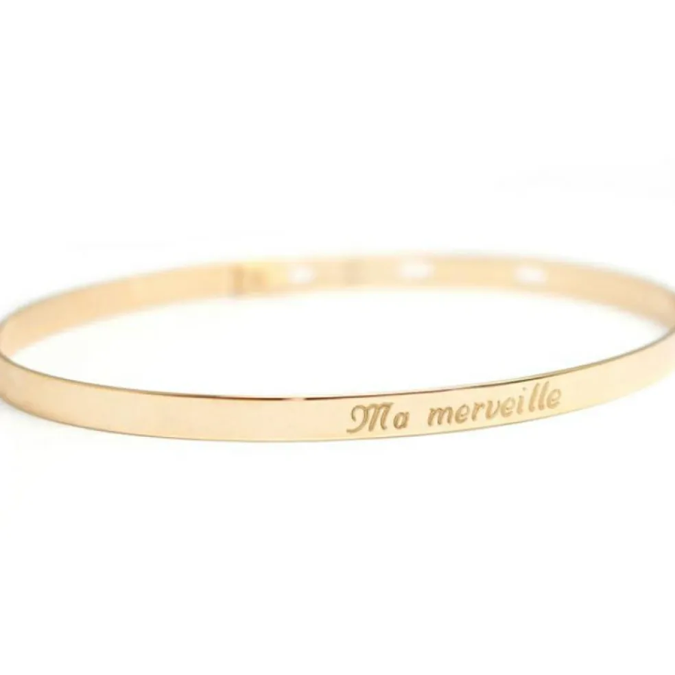 Jonc personnalisable (plaqué or jaune)