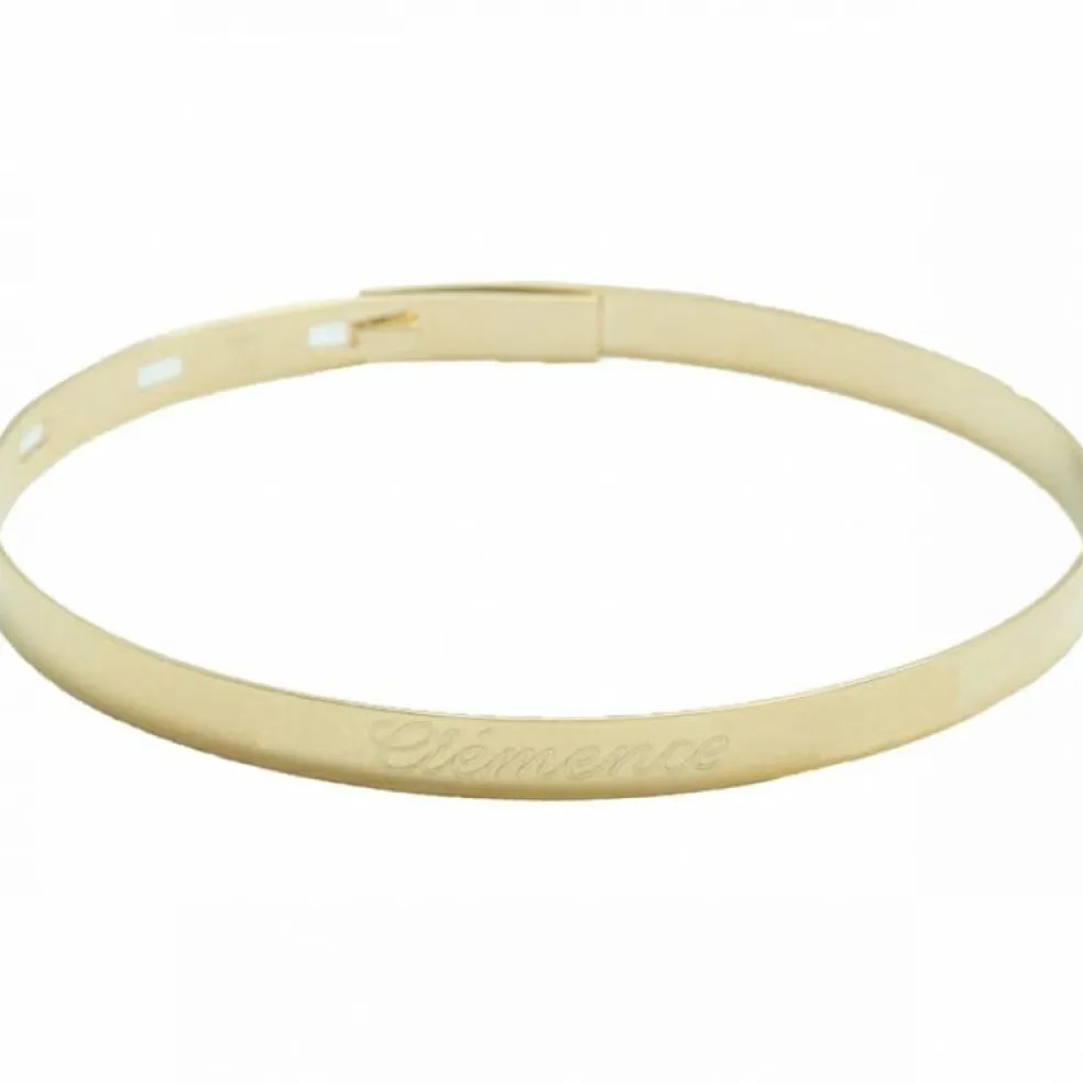 Jonc personnalisable (plaqué or jaune)