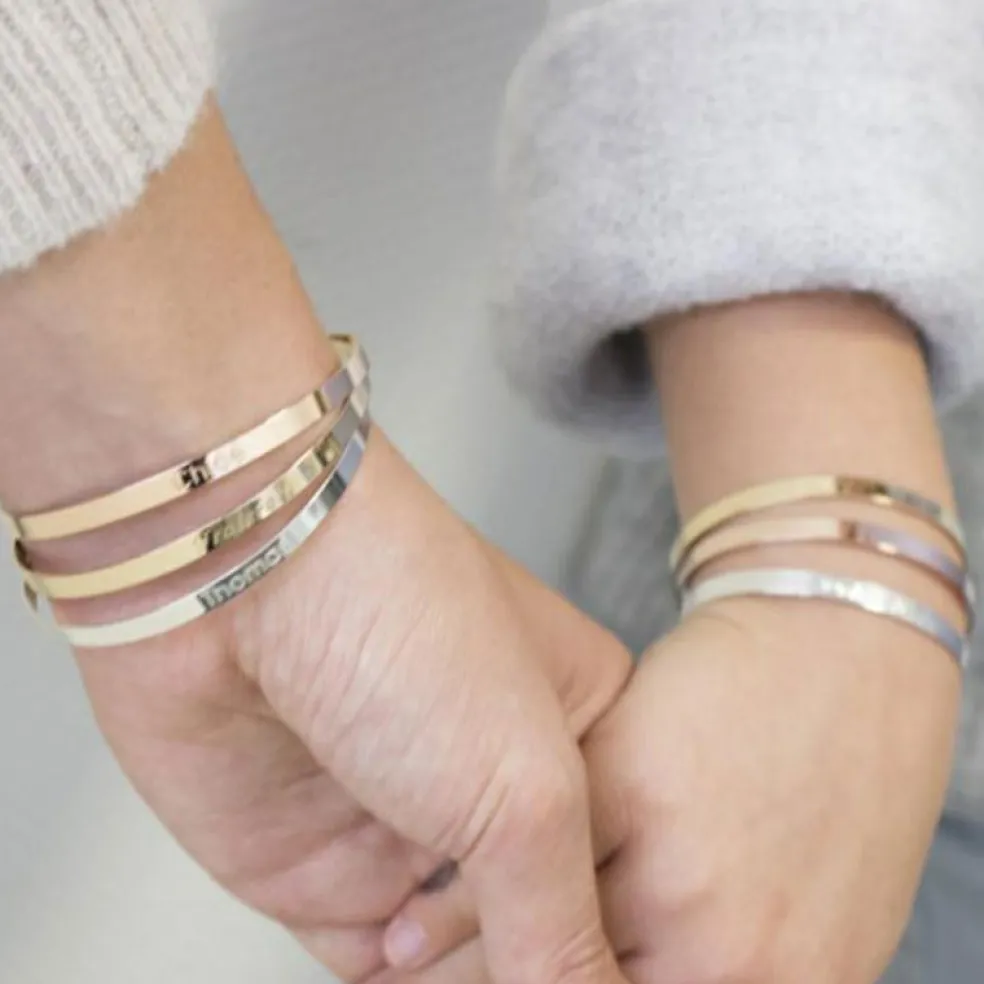 Jonc personnalisable (plaqué or jaune)