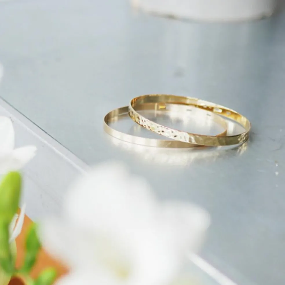 Jonc personnalisable (plaqué or jaune)