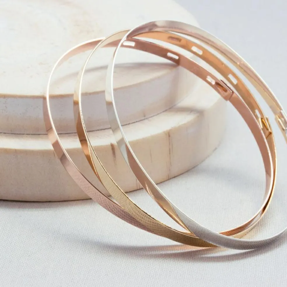 Jonc personnalisable (plaqué or jaune)