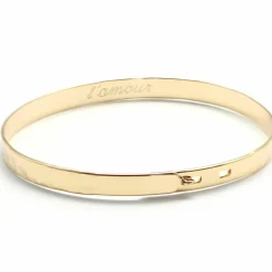 Jonc ruban martelé (plaqué or)